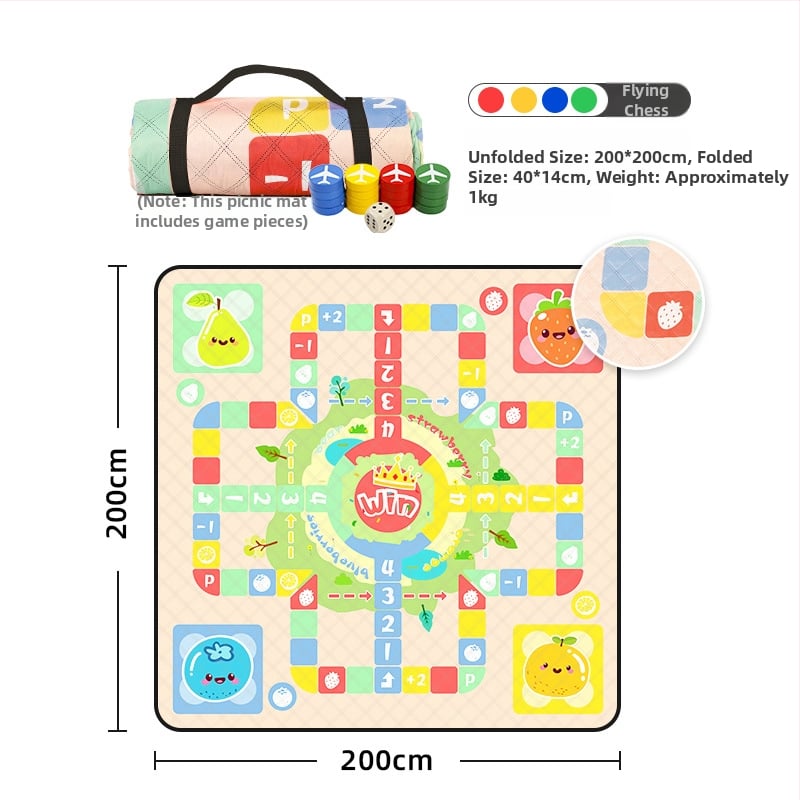 Csúszásgátló nedvességálló matrac kempingezéshez és piknikhez | 80 g pongee anyag, 210D Oxford bélés | súly 1 kg | Modell SY22CD006-1 | Kapacitás 2-6 fő