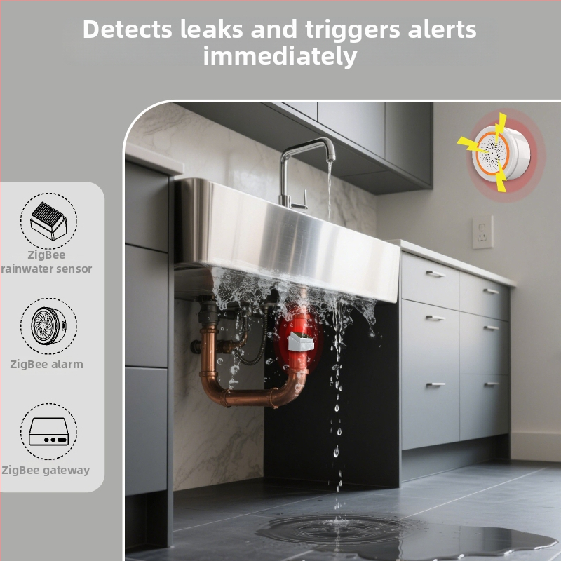 MOES Zigbee inteligentný senzor dažďa a vonkajšieho osvetlenia, IPx4 vodeodolný, batéria CR123A