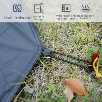 Kültéri kemping földmatrac - Oxford anyag, 2 kg, 5–6 személyre, összecsukható