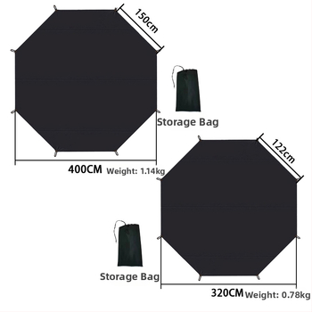 Kültéri kemping földmatrac - Oxford anyag, 2 kg, 5–6 személyre, összecsukható