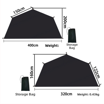 Kültéri kemping földmatrac - Oxford anyag, 2 kg, 5–6 személyre, összecsukható