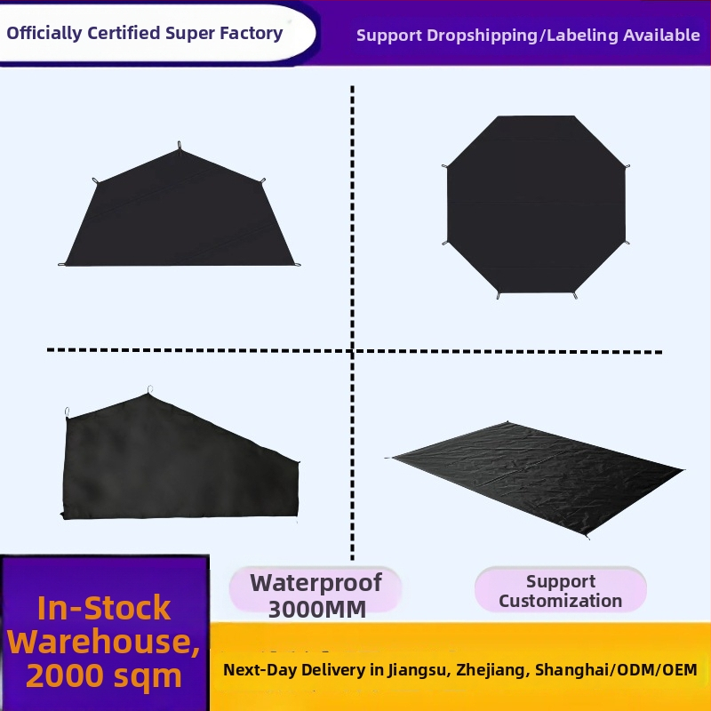 Kültéri kemping földmatrac - Oxford anyag, 2 kg, 5–6 személyre, összecsukható