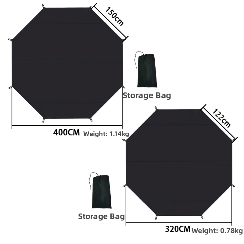 Kültéri kemping földmatrac - Oxford anyag, 2 kg, 5–6 személyre, összecsukható