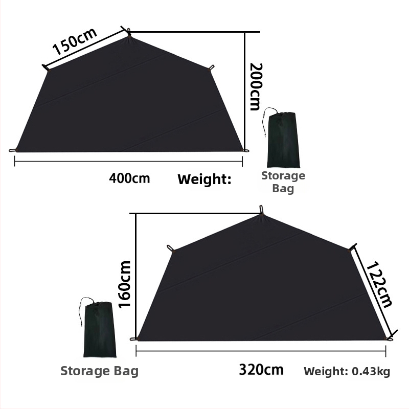 Kültéri kemping földmatrac - Oxford anyag, 2 kg, 5–6 személyre, összecsukható