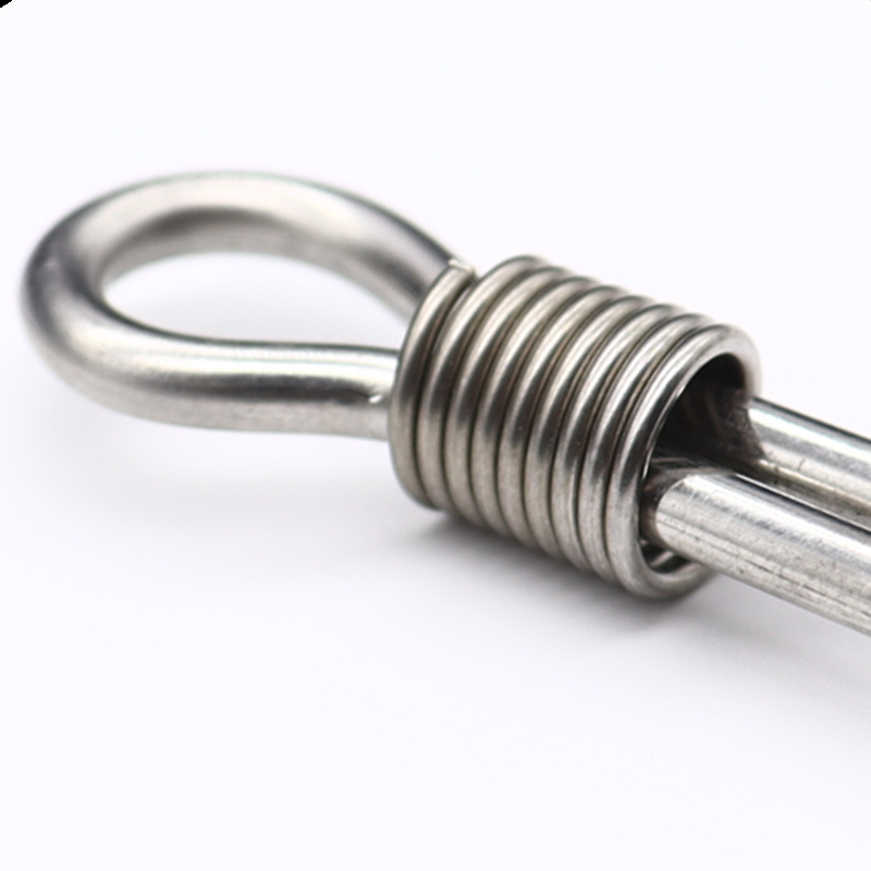 T-alakú horgász tartozék szétválasztó, görbült kés félhold profil, rozsdamentes acél, vastagított kivitel mélytengeri horgászathoz, horogra tervezve