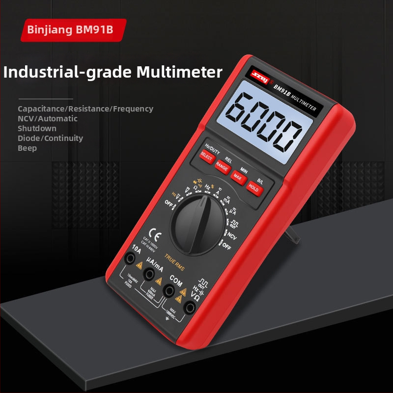 BM91B Digitálny multimeter s automatickým rozsahom, meria teplotu a frekvenciu, s podsvieteným displejom