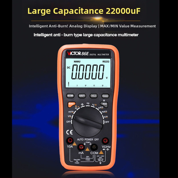 VC86E 4,5-цифрен цифров мултиметър с USB интерфейс — честота, капацитет и температура