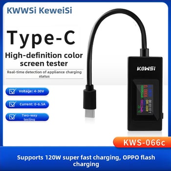 USB merací nástroj pre prúd, napätie, kapacitu a výkon, monitor KWS-066C, Cosway, vstupné napätie 4-30 V, prevádzková teplota 60°C, hmotnosť 20