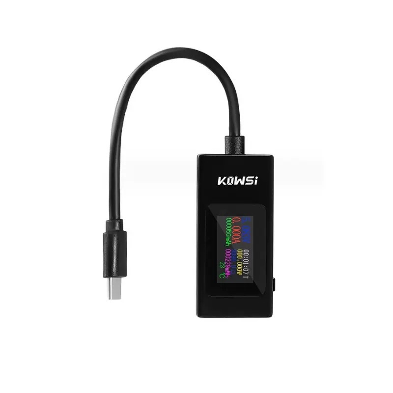 USB áram–feszültség–kapacitás–teljesítmény tesztelő eszköz, KWS-066C monitor, Cosway, bemeneti feszültség 4-30 V, környezeti hőmérséklet 60°C, tömeg 20