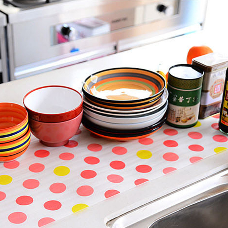 Covoraș pentru sertare de bucătărie (Plastic, Model floral, Pătrat, Modern minimalist, Impermeabil)