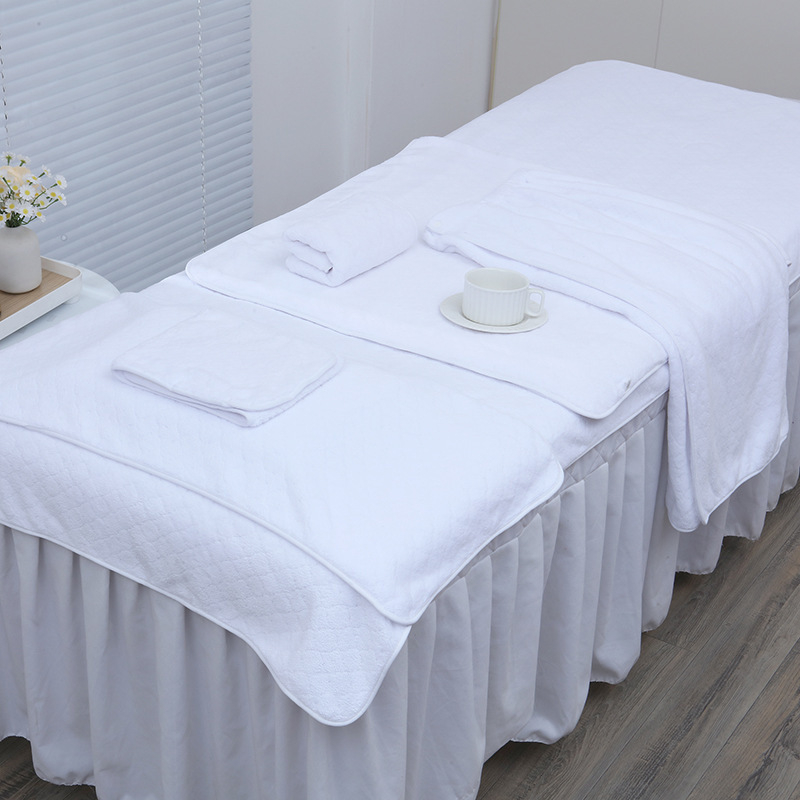 Set ručnika za kozmetički salon: ručnik za glavu, upijajući ručnik za masažu i terapiju, debeli ručnici za krevet s otiskom logotipa