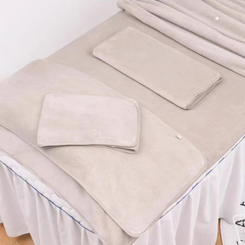 Set ručnika za salon ljepote od koralnog fleecea s izšivanjem, debeli ručnici za kupanje i posteljni ručnik za njegu kože