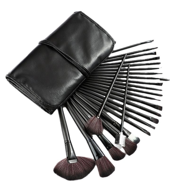 Sminkecset készlet, 24 darab, szintetikus szálak, műanyag nyél, hosszú nyél