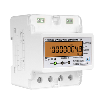 Contor de energie WiFi monofazat cu vizualizare la distanță prin aplicație, 220V, 100A, măsoară tensiunea, curentul, puterea, factorul de putere și frecvența