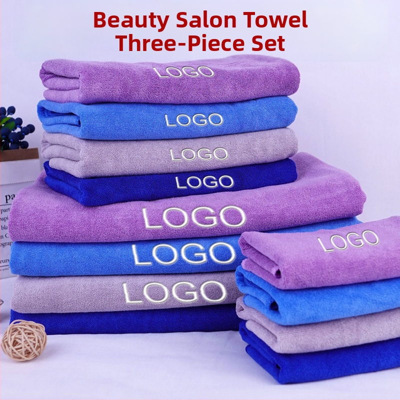 Set uterákov na sušenie vlasov – mäkké, savé z jemného vlákna, zmiešaná priadza, 420 g, tlač loga dostupná, set zo 3 kusov