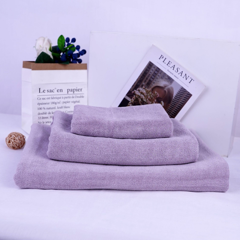 Set ručnika za sušenje kose – mekani, upijajući od finih vlakana, mješovita vlakna, 420 g, moguć tisak loga, set od tri komada