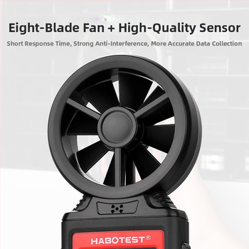 Ručný anemometer HABOTEST HT625A/B, digitálny tester objemu vzduchu, vysokopresné meranie rýchlosti vetra, teploty a vlhkosti