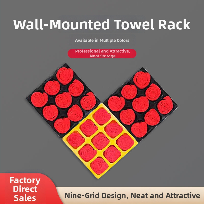 Nástenný vešiak na uteráky a úložná skriňa pre autodielňu a kozmetický salón, plastový