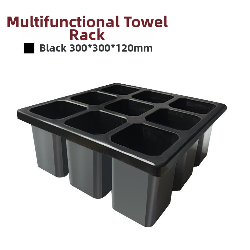 Nástenný vešiak na uteráky a úložná skriňa pre autodielňu a kozmetický salón, plastový