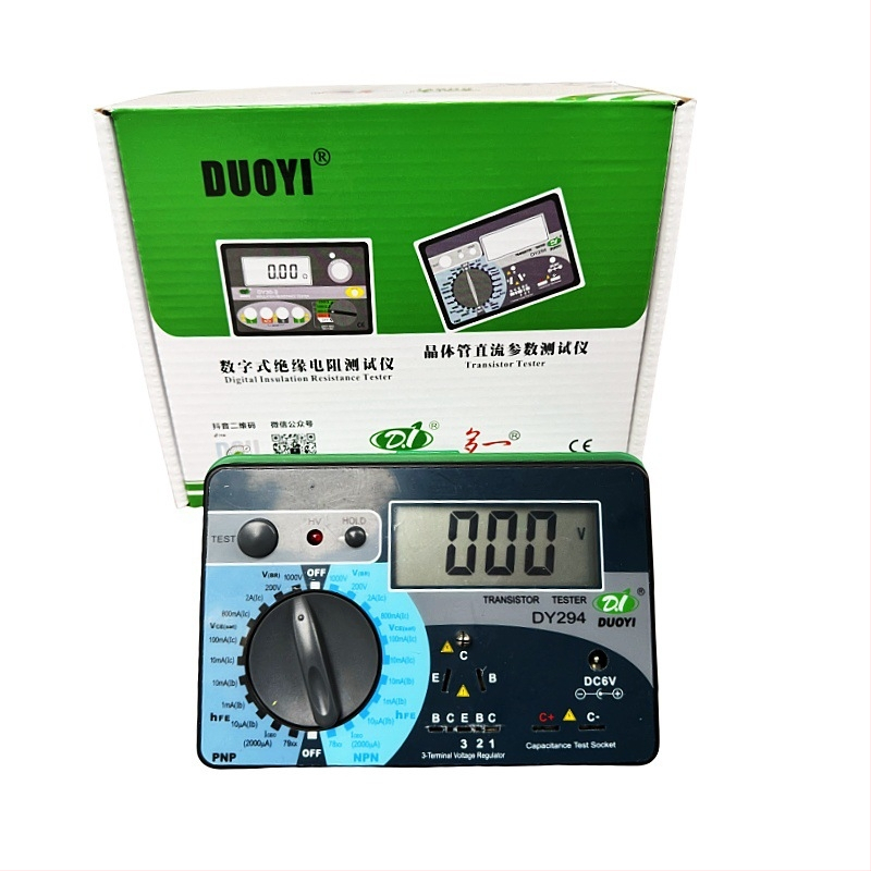 DY294 Digitálny tester DC parametrov pre tranzistory a FET, určený pre zariadenia so 2 a 3 terminálmi