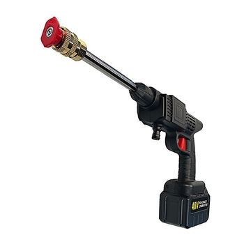 Αντλία πλυσίματος αυτοκινήτων με πιστόλι υψηλής πίεσης — κεφαλή από κράμα (ανοξείδωτο ατσάλι/μπρούντζος), λαβή πλαστική, εμβέλεια 5–8 m, πίεση 30 bar, βάρος 2,2 kg