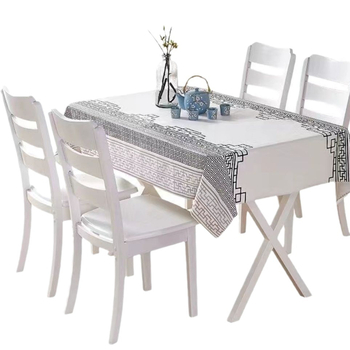 Μίας χρήσης τραπεζομάντηλο από PE, τετράγωνο σχήμα, αδιάβροχο και ανθεκτικό στο λάδι, μοτίβο Window Flower με άνθη και πλέγμα