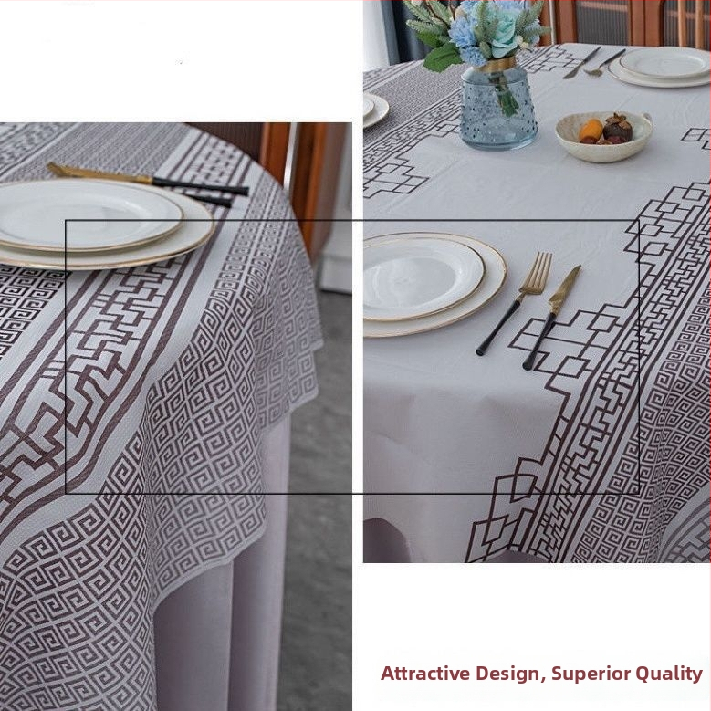 Jednorázová stolná plachta z PE plastu, štvorcový tvar, vodeodolná a olejodolná, vzor Window Flower s kvetom a mriežkou