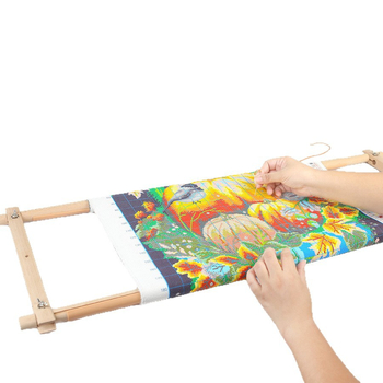 Dvodjelni okvir za križno šivanje od bukovog drveta, jednostavan stalak za šivanje
