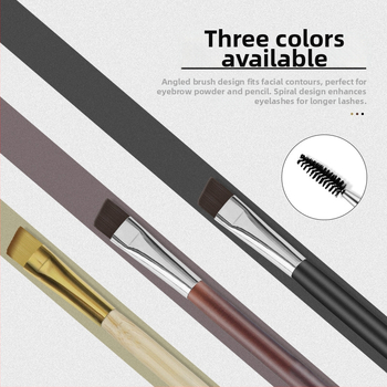 Διπλής άκρης βούρτσας φρυδιών με κεκλιμένη άκρη πούδρας και σπειροειδή κυρτήρα βλεφαρίδων, φορητή βούρτσα μακιγιάζ ματιών – Yin Color, Προέλευση Γκουανγκζού, 2022, Σειρά: Διπλός άκρης φρυδιών, Συσκευασία: 1 τεμάχιο