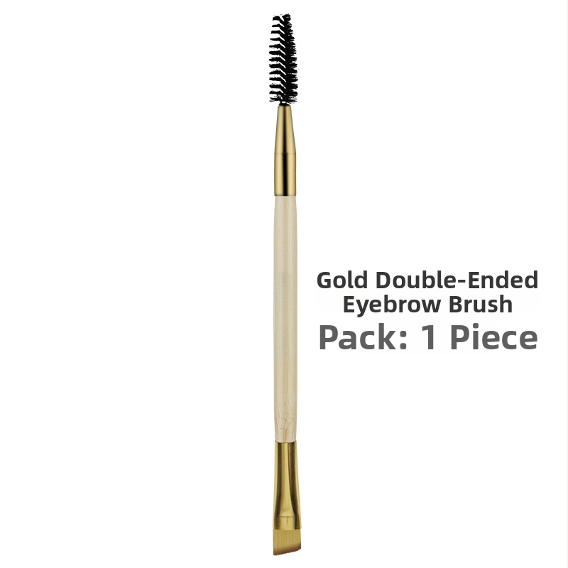 Διπλής άκρης βούρτσας φρυδιών με κεκλιμένη άκρη πούδρας και σπειροειδή κυρτήρα βλεφαρίδων, φορητή βούρτσα μακιγιάζ ματιών – Yin Color, Προέλευση Γκουανγκζού, 2022, Σειρά: Διπλός άκρης φρυδιών, Συσκευασία: 1 τεμάχιο