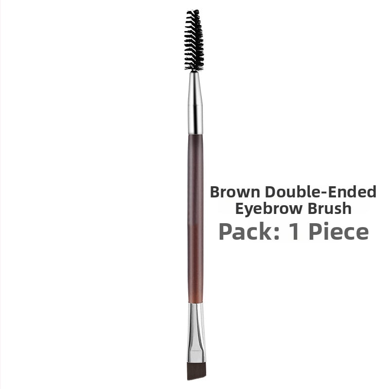 Διπλής άκρης βούρτσας φρυδιών με κεκλιμένη άκρη πούδρας και σπειροειδή κυρτήρα βλεφαρίδων, φορητή βούρτσα μακιγιάζ ματιών – Yin Color, Προέλευση Γκουανγκζού, 2022, Σειρά: Διπλός άκρης φρυδιών, Συσκευασία: 1 τεμάχιο