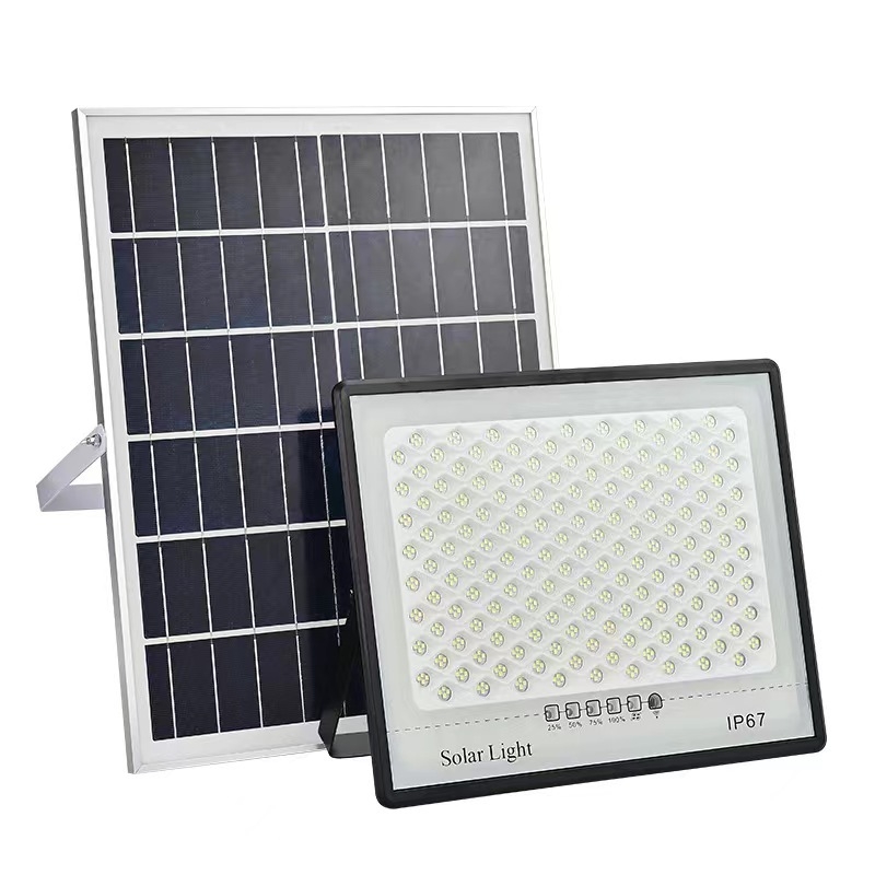 LED solarno flood svjetlo za vanjsku upotrebu, IP67 vodootporno, 100W, 3.2V, indukcijski prekidač, radno trajanje 12–16 sati