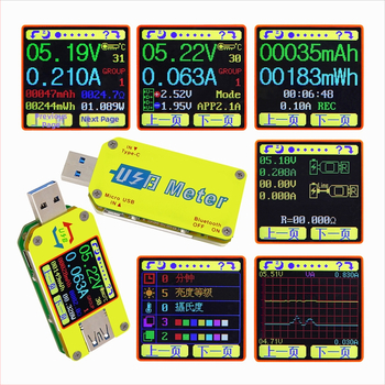 RIDEN UM34/UM34C USB tester i voltmetar s mjerenjem struje, Type-C mjerni uređaj, ulaz 4-24 V, radna temperatura 0-40 °C, multimetar