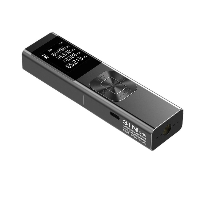 Metru de distanță cu laser - trei în unu, Proiector de linie încrucișată cu laser, Carcasă metalică