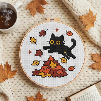 Emjoy komplet za cross-stitch s cvjetnim uzorkom na 14CT poli od poliestersko-pamučne tkanine za ukrasnu sliku