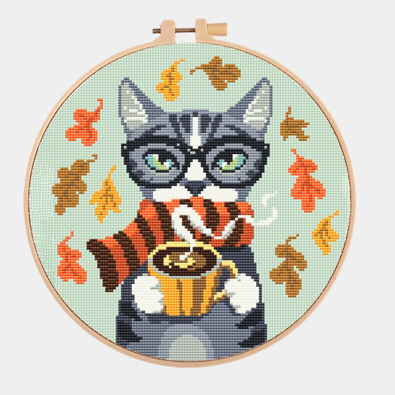 Emjoy komplet za cross-stitch s cvjetnim uzorkom na 14CT poli od poliestersko-pamučne tkanine za ukrasnu sliku