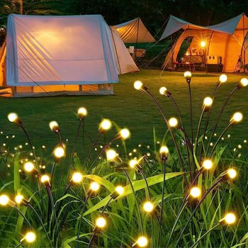 Solarna zemaljska lampa s dizajnom firefly, IP65 vodootporna, nehrđajući čelik, 5W, 6–12 sati kontinuiranog osvjetljenja.