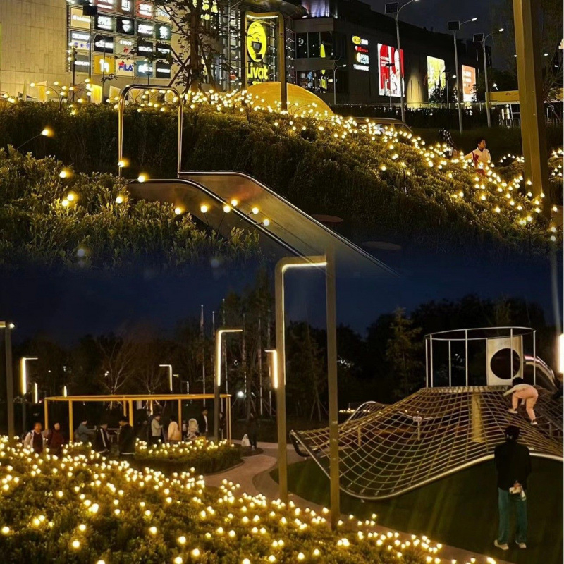 Solarna zemaljska lampa s dizajnom firefly, IP65 vodootporna, nehrđajući čelik, 5W, 6–12 sati kontinuiranog osvjetljenja.