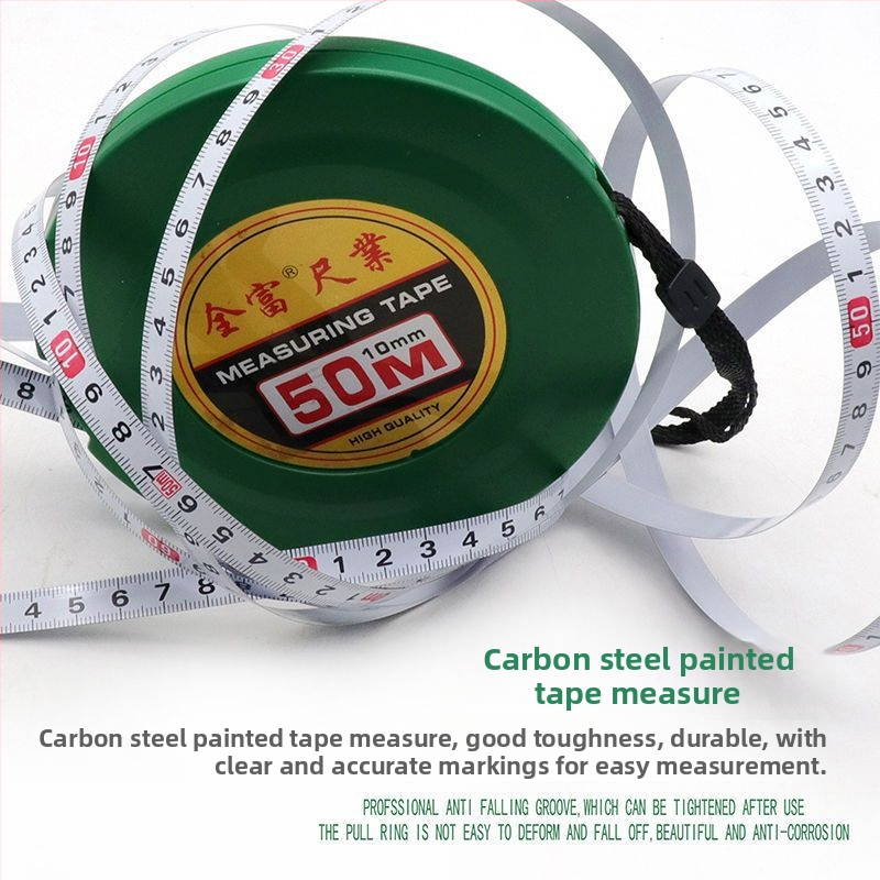 Nerezová kotúčová meracia páska — odolná opotrebeniu a pádu, laserový merač vzdialenosti, dĺžky 20/30/50 m, prenosný stavebný nástroj