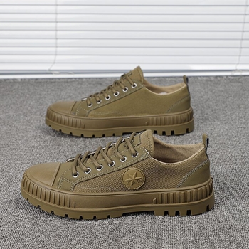 Ανδρικά Παπούτσια Εργασίας Καμβά, Διαπνέοντα, Αντιολισθητικά, Ανθεκτικά στη Φθορά, Μεσαίου Ύψους Επάνω, Προστασία από Κρούσεις και Διάτρηση