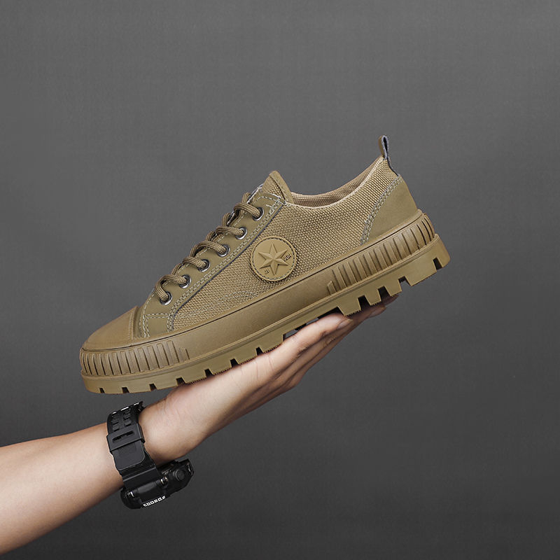 Ανδρικά Παπούτσια Εργασίας Καμβά, Διαπνέοντα, Αντιολισθητικά, Ανθεκτικά στη Φθορά, Μεσαίου Ύψους Επάνω, Προστασία από Κρούσεις και Διάτρηση