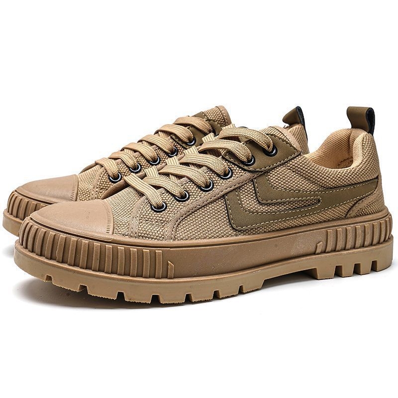 Ανδρικά Παπούτσια Εργασίας Καμβά, Διαπνέοντα, Αντιολισθητικά, Ανθεκτικά στη Φθορά, Μεσαίου Ύψους Επάνω, Προστασία από Κρούσεις και Διάτρηση