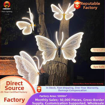 LED motýľové krajinné svetlo IP65, dynamické osvetlenie, ABS telo, zapustenie do zeme