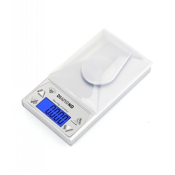 Vaga za nakit, elektronička vaga, model 158; prijenosna platforma; raspon mjerenja 10 g–50 g s razinom 0.001 g; napajanje 2xAAA