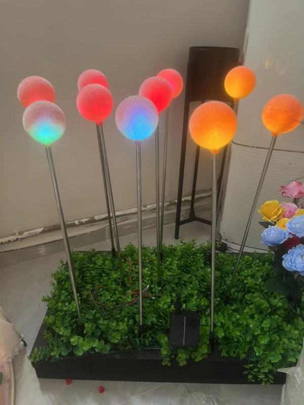 Solarna krajinska svjetiljka s oblikom cvijeta, LED, gumeni kućište, IP65, model LW-4