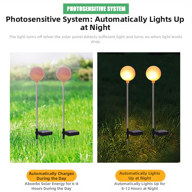 Solárna krajinná lampa s tvarom kvetu, LED, gumové telo, IP65, model LW-4