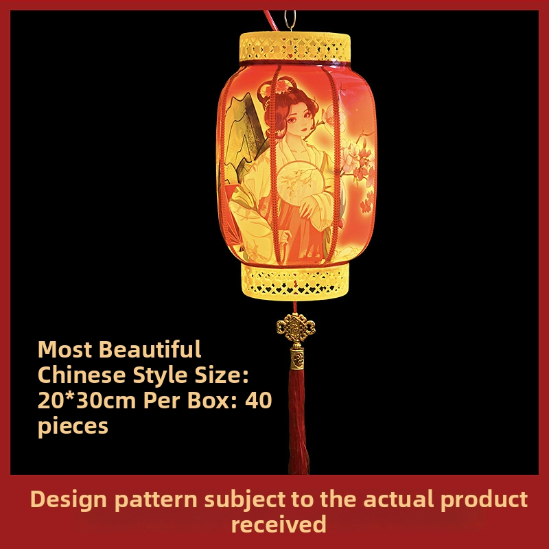 Vonkajšia LED visacia lampa, čínskeho štýlu, IP65, káblové napájanie