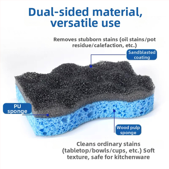 Balance Chaohui špongia z dreveného celulózového vlákna na riady — absorbuje vodu, odpudzuje olej, vhodná na hrnce a misky