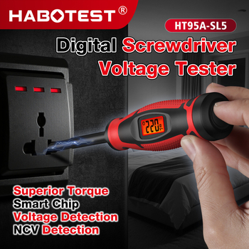 Digitalni tester odvijača HT95A – Višestruki detektor sklopa, Pametan električarski alat (Model HT95A-SL5; Značka HABOTEST/Huabo; Primjena: Profesionalna/Domaća/Studentska)