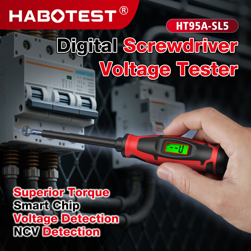 Digitalni tester odvijača HT95A – Višestruki detektor sklopa, Pametan električarski alat (Model HT95A-SL5; Značka HABOTEST/Huabo; Primjena: Profesionalna/Domaća/Studentska)